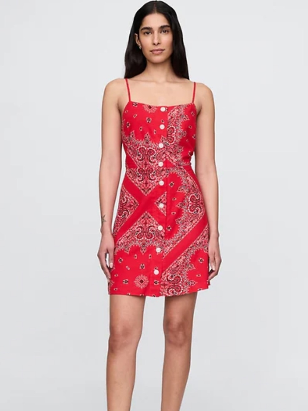 GAP Linen Tie Back Mini Dress NWT